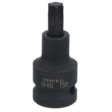 T50 x 53mm 1/2" Drive Short Impact Impacted Torx / Star Male Socket