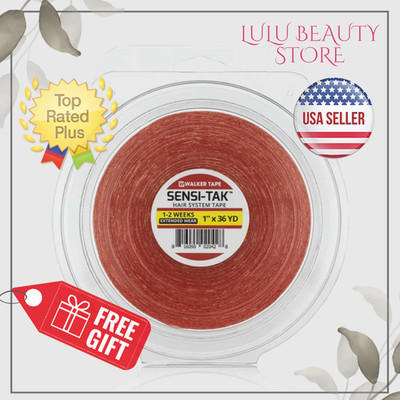 Sensi-Tak Tape (Red Liner) 1'' X 36 Yard Roll for Poly Units Wigs Toupee Walker