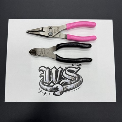 Snap-on Tools USA NEW 2pc HOT PINK & BLACK Assorted Pliers Set LN46ACF 86ACF