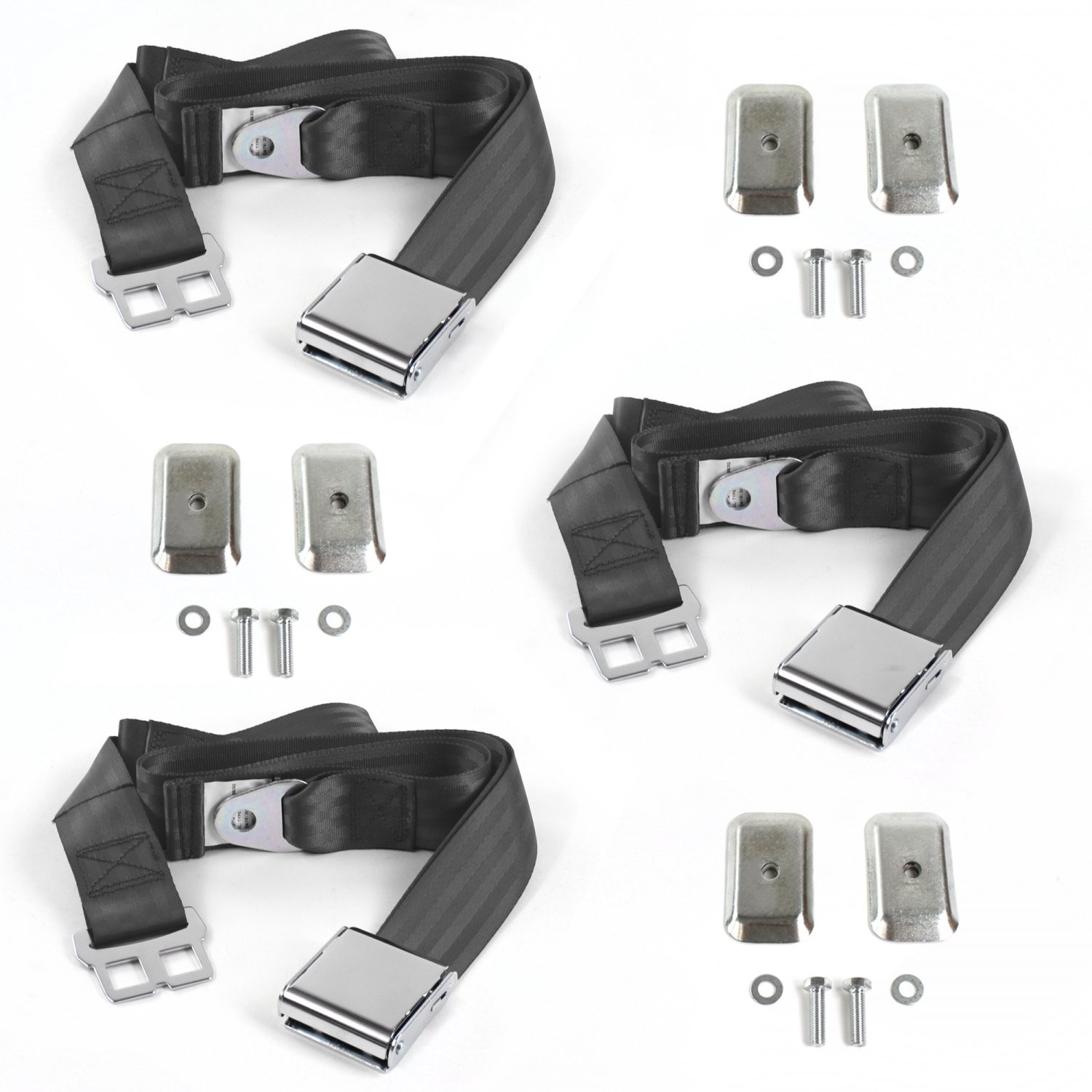 Ford GT40 1964 - 1969 Airplane 2pt CH Lap Bench Blt Kit w/BKTS 3 Belts  