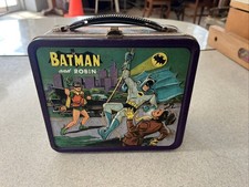 Fiambrera vintage Aladdin Batman & Robin 1966 - orificio de montaje - sin termo