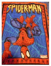 HANDMADE SPIDERMAN QUILT BABY/TODDLER MACHINE QUILTED 40" X 48"