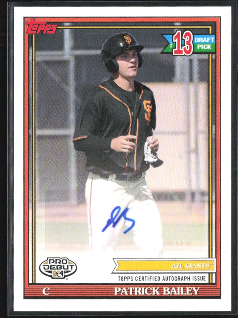 Patrick Bailey 2021 Topps Pro Debut Auto #PD-162 AZL Giants