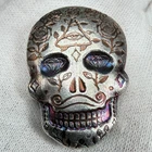 2 oz Silver Day of the Dead Sugar Skull Third Eye Fine Monarch Precious Metals