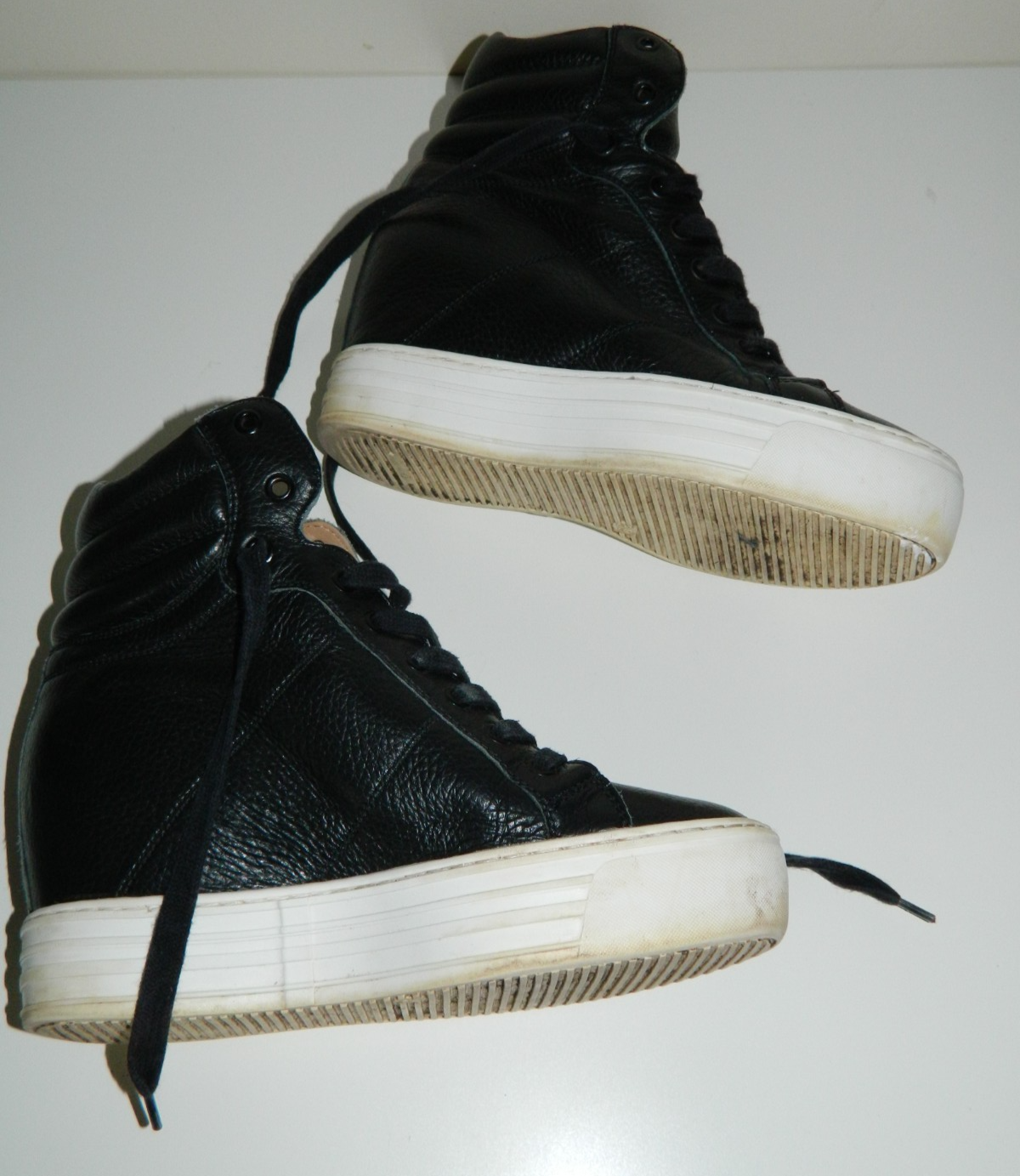 SAOLA Stivali alti Russell & Bromley in pelle nera suola grossa taglia 39 UK 6