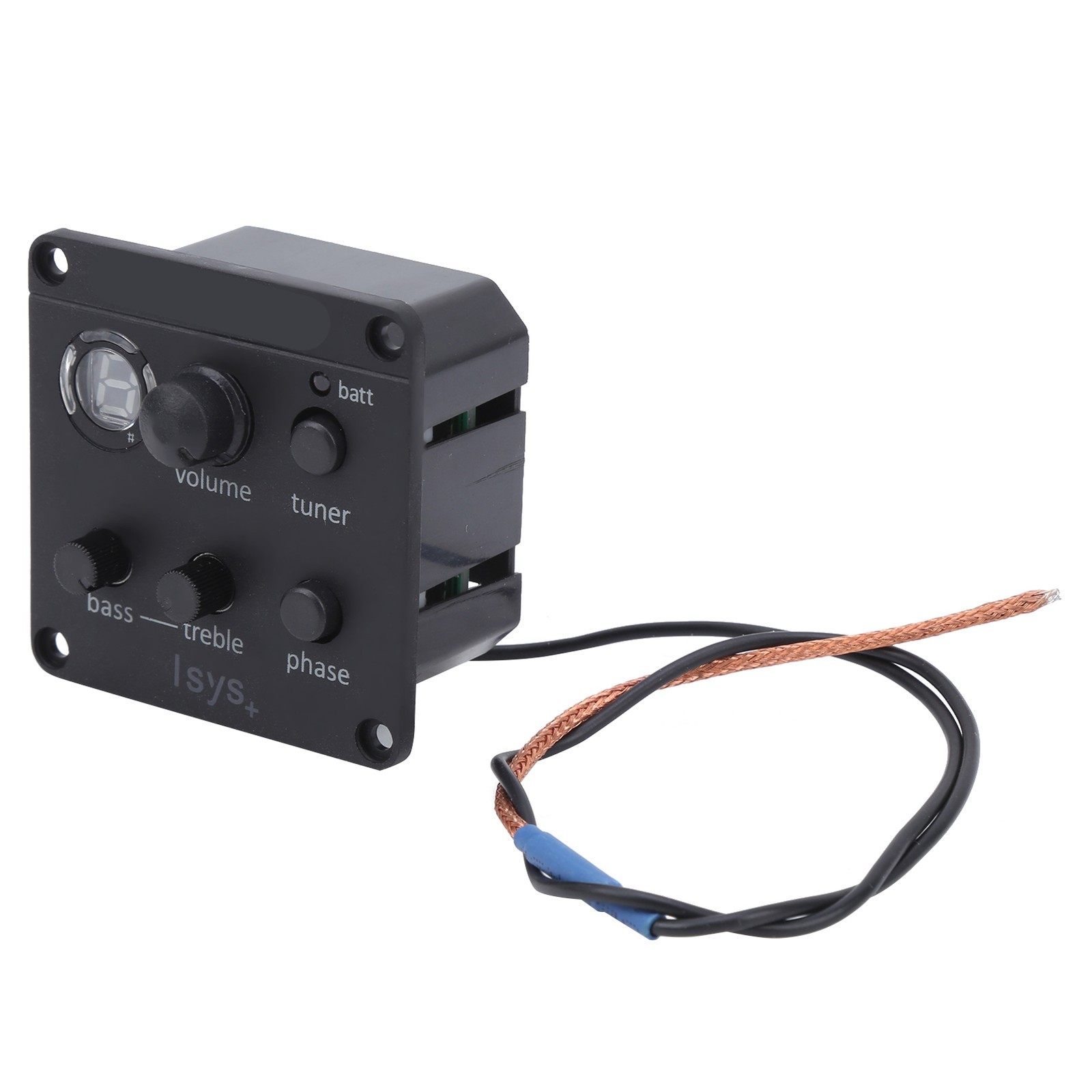 Acoustic Guitar Pickup Onboard Preamps Equalizer EQ Glued To Sound Instrument.