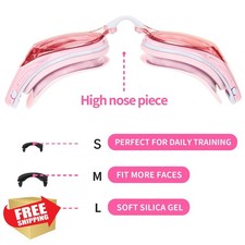 WAVE Nearsighted Adult Youth Swim Goggles Anti-Fog UV Silicone