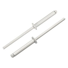 50Pcs 1/8"x3/4" Aluminum Blind Rivets, Dome Head Long Split Rivets, Gray