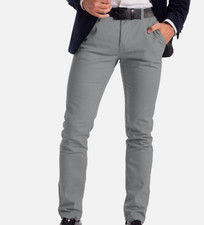 Mens Slim Fit Stretch Chino Pants Casual Cotton Dress Trousers 30-40