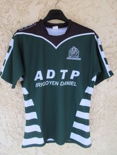 Maillot rugby A.S PONT-LONG vert made in France Epsport L moulant