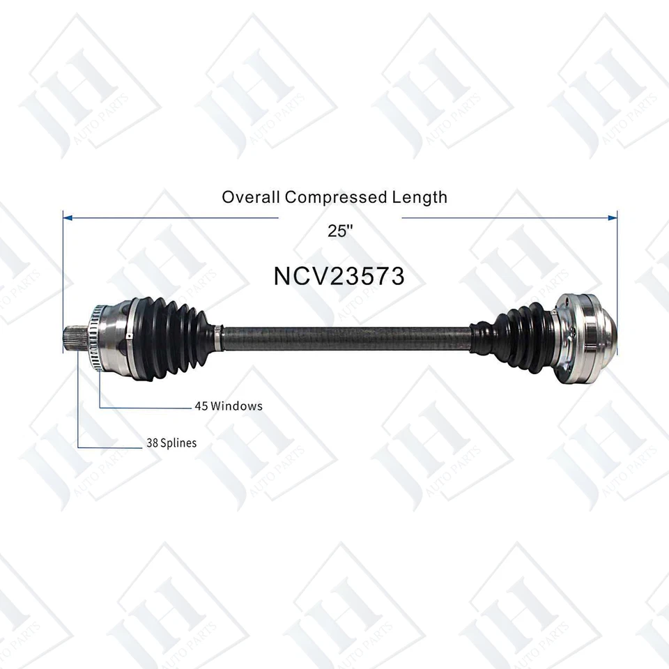 Eje CV pasajero delantero derecho original para Audi A4 Quattro 2002 2003 2004 manual Foto 2 de 4
