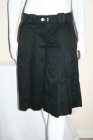 Diesel Black Culottes Womens Cotton Wide Leg Pleated Long Shorts Skirt W28 Diesel Black Culottes Womens Cotton Wide Leg Pleated Long Shorts Skirt W28