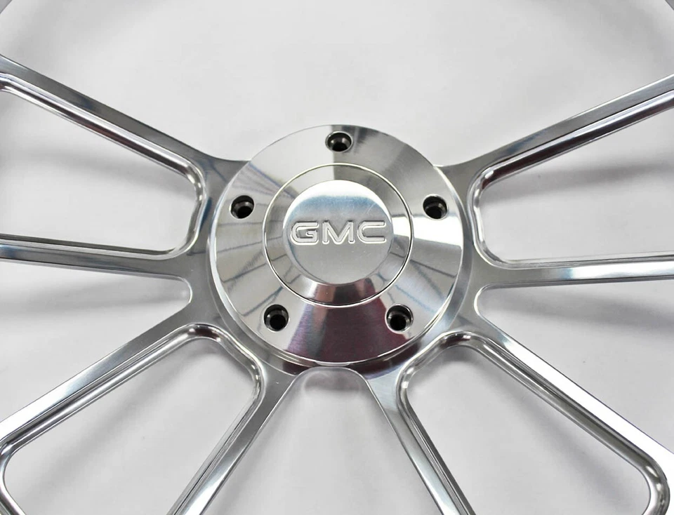 Camión GMC 74-94 C15 C25 C1500 C2500 agarre negro volante billet de 4 radios 14" Foto 2 de 4