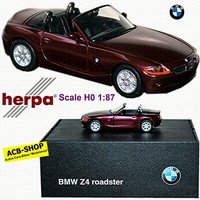 Bmw Z4 Roadster 2002-09 E85 Rot Red Metallic 1:87 Herpa Bmw-Werbemodell
