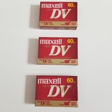 3 Maxell Mini DVM60SE Digital Video Cassettes 60 Min New Sealed Advanced Tech