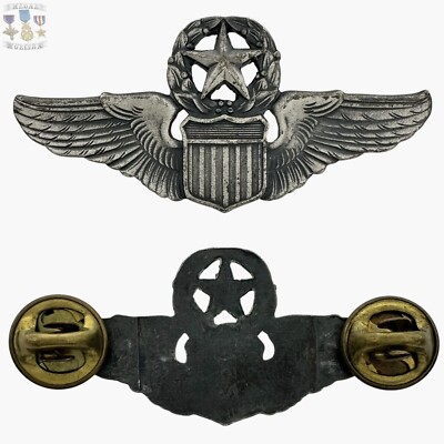 VIETNAM WAR U.S. AIR FORCE COMMAND PILOT WINGS 2” SIZE BADGE S-21