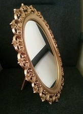 Miroir de coiffeuse décoratif doré 