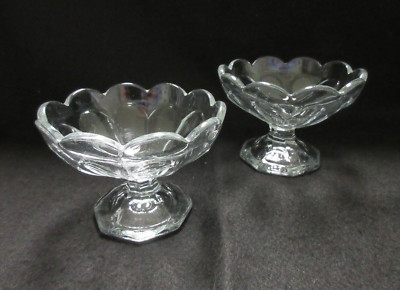Pair of Heisey Colonial/Puritan (#341) 4 ½  Open Low-Footed Jellies/Compotes
