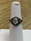Vintage KBN Kabana 925 Sterling Silver CZ Open Design Ring Size 5