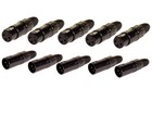 10er Set deetech XLR Stecker, 3-polig, schwarz 5x male und 5x female