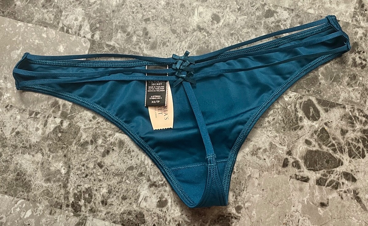 VICTORIA'S SECRET XS SMOOTH TURQUOISE BLUE STRAPPY BACK RARE V