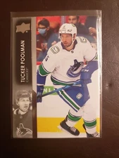 2021-22 Tucker Poolman Base Upper Deck Extended Series Hockey Vancouver Canucks