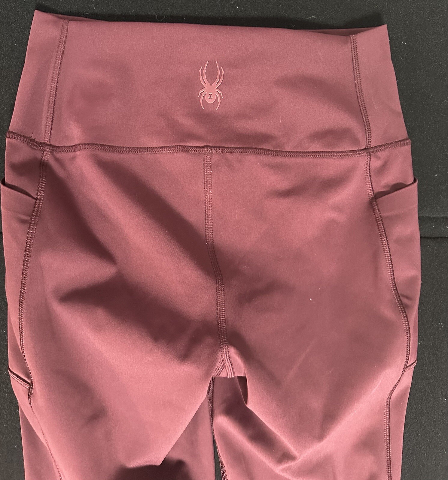 Spyder Women’s Medium Solid Burgandy Leggings Sid… - image 4