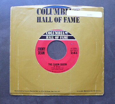 7'' Jimmy Dean - The Cajun Queen/ Steel Men - US Columbia