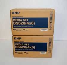 2 Box DNP DS620A4x6 4x6 Roll Media set - Paper & Ribbon Kit Total prints 1600