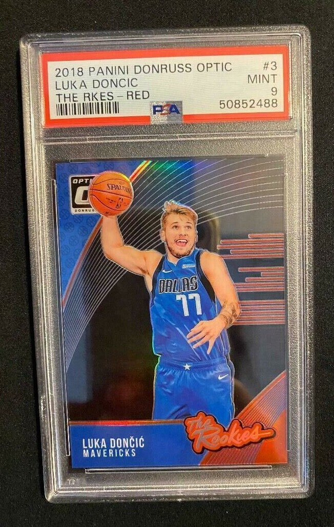 LUKA DONCIC 2018-19 Donruss Optic The Rookies Red Prizm #83/99 PSA 9, HOT STAR