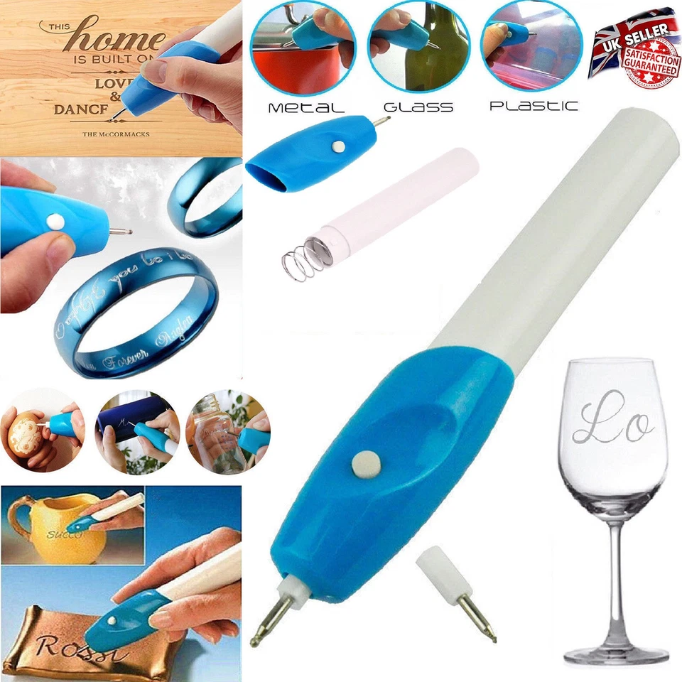 Engraving Etching Pen Hobby Craft Rotary Handheld Tool For Jewellery Metal Glass