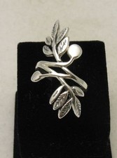 Long Handmade Sterling Silver Floral Ring Solid 925 Perfect Quality Nickel Free