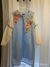 Gently used Sana Safinaz brand embroidered kameez Pakistani shirt 