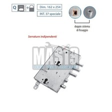 SERRATURA MOTTURA DOPPIO CILINDRO PER PORTE GARDESA 89.8589  UNIFICATA 