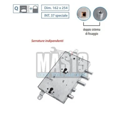 SERRATURA MOTTURA DOPPIO CILINDRO PER PORTE GARDESA 89.8589 UNIFICATA