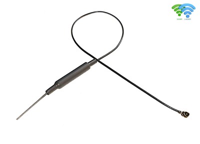 2.4&5.8GHz dualband small copper pipe antenna 1dBi 19cm coaxial.FL e.g. Drones