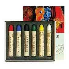 Sennelier 6 Assorted Artists Oil Pastel Box Set. Artists Colour Oil Pastel Set