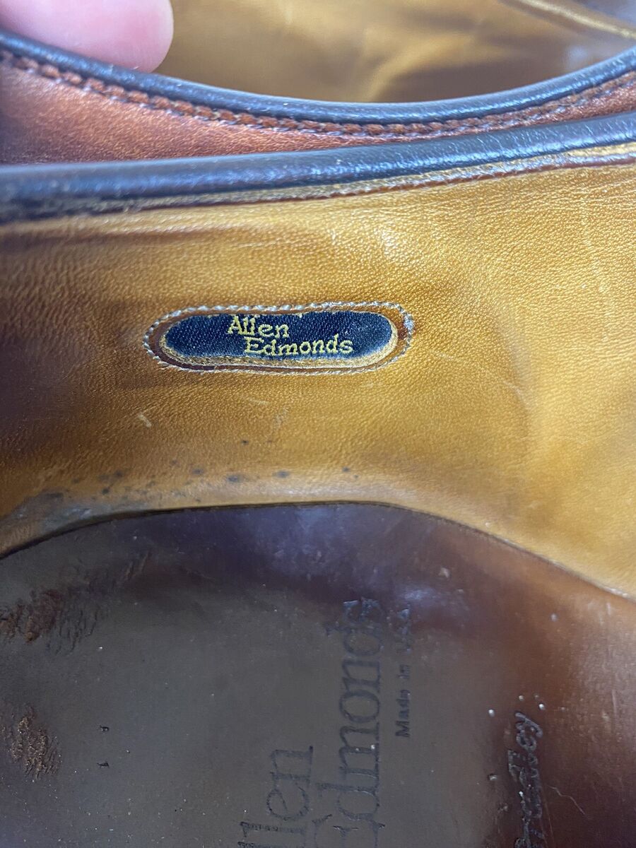 Vintage Allen Edmonds Bradley Mens Dress Shoes Brown Leather Vintage Allen Edmonds Bradley Mens Dress Shoes Brown Leather