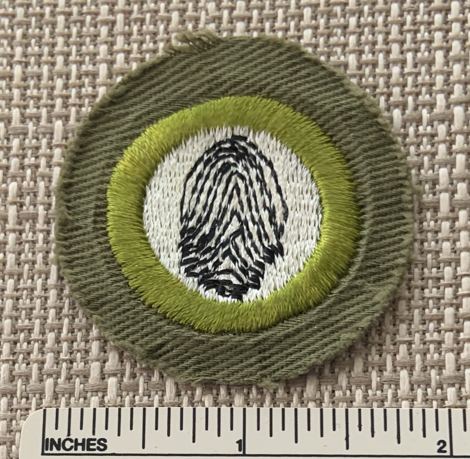 Vintage FINGERPRINTING Boy Scout MERIT BADGE PATCH BSA Sash Uniform