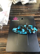 Paparazzi Hair Clip- Hype Girl- Blue and Black- Tortoise Shell