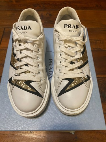 prada lightning bolt sneakers