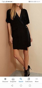river island black tuxedo dress