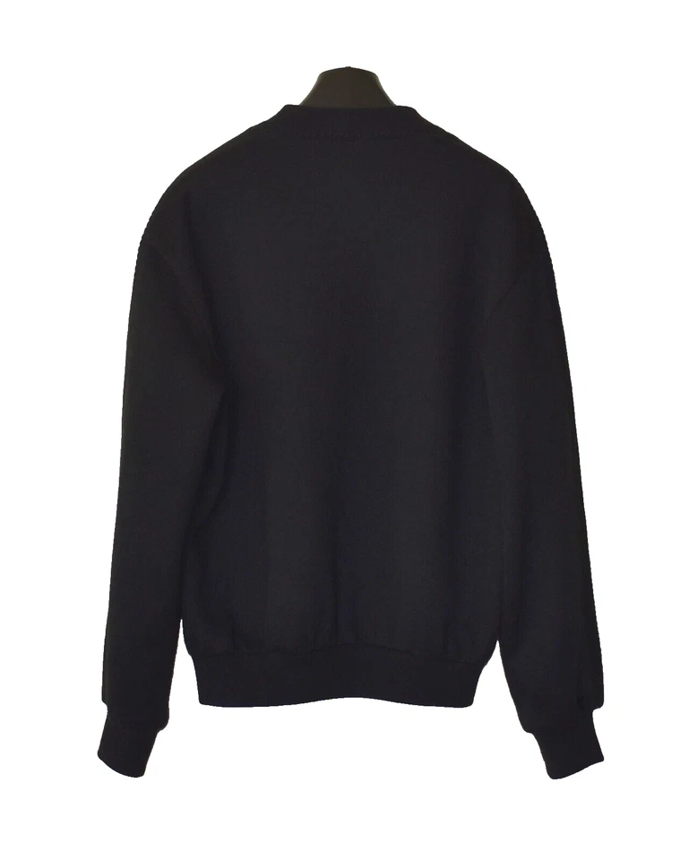 B5 Auth TORRAS Brown Black Wool Knit Back Suede Front Panel Jacket Size 38 - Image 2 of 4