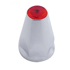 33 mm x 2 3/4" Red Reflector Plastic Nut Cover w/ Flange - Push-On (20 Pack)