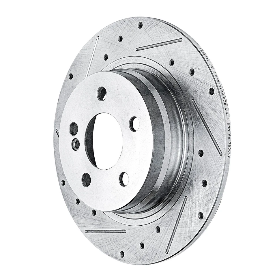 Kit de rotores de freno de disco perforados traseros sólidos de 11,81" para Mercedes-Benz C250 C280 C300 Foto 4 de 4