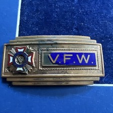 Vintage Brass Belt Buckle VFW VETERANS OF FOREIGN WARS