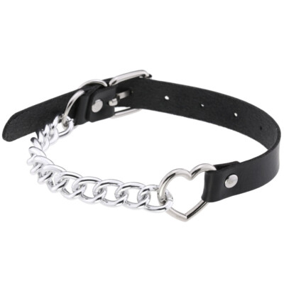 ZORTVUL Collana A Catena A Cuore Per Donna, Cuore Di Catena Cubana Gotica, Catena Del Girocollo, Collana A Forma Di Y, Punk Choker Vintage, Collana Lariat Regolabile A Forma Di Cuore