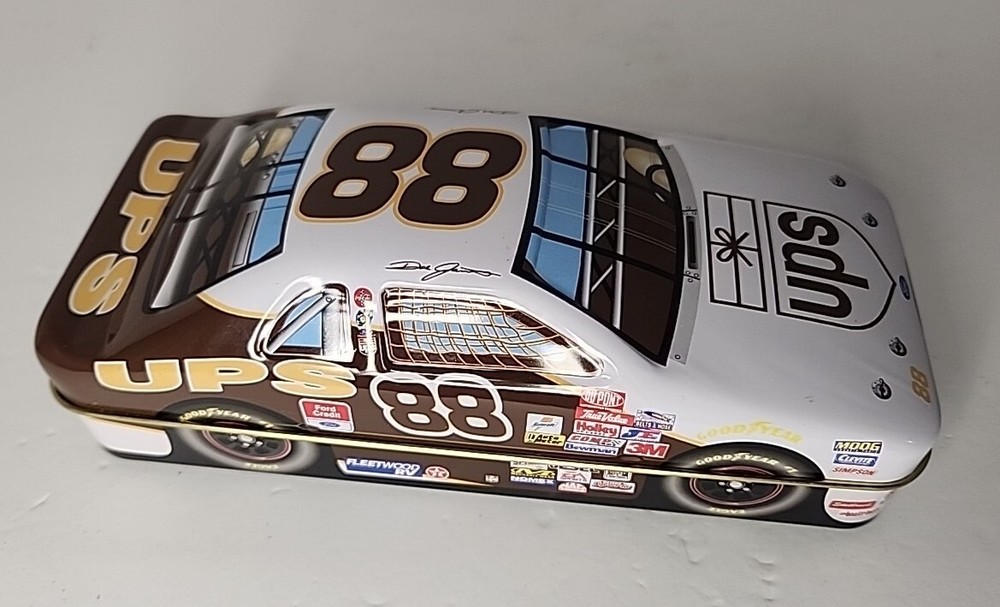 Nascar Dale Jarrett 88 Ford Taurus UPS Race Car Collectible Tin Box 2000 #60013