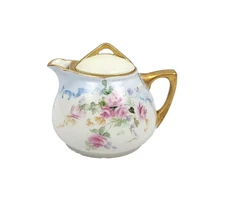 O. & E. G Royal Austria Roses 3" Creamer with Gold Trim