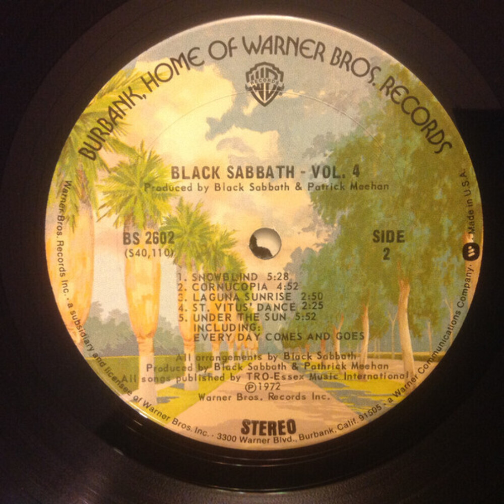 Black Sabbath - Black Sabbath Vol 4 - Warner Bros. Records - BS
